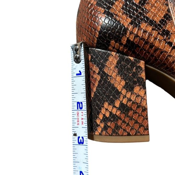 Franco Sarto Snake print heeled ankle booties - Picture 7 of 9